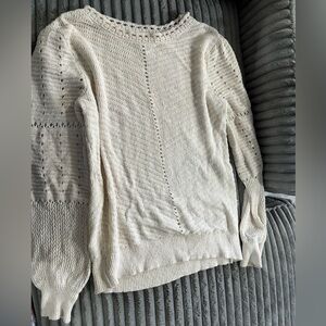 Knox Rose Cream Textured Sweater
